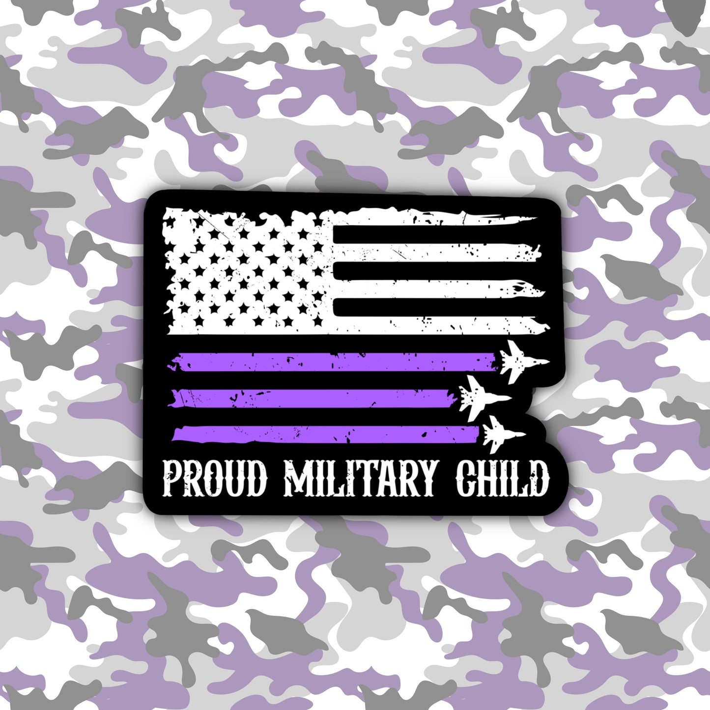 Purple Up! Proud Military Child Vinyl Sticker