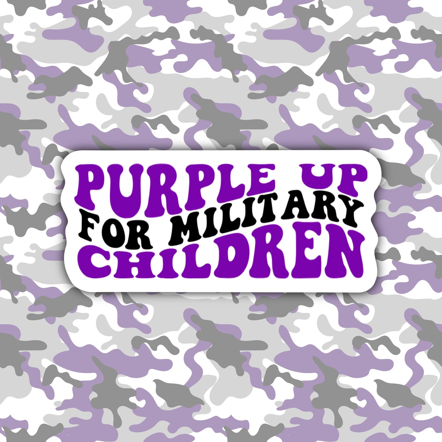 Purple Up! For Military Children Vinyl Sticker
