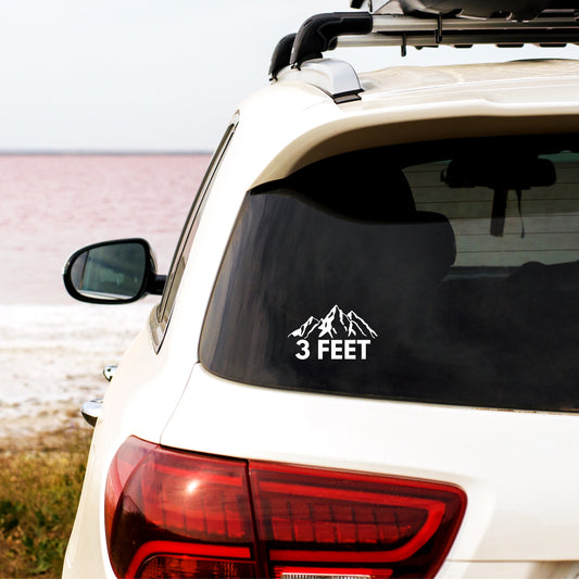 "3 FEET" Permanent Vinyl Decal