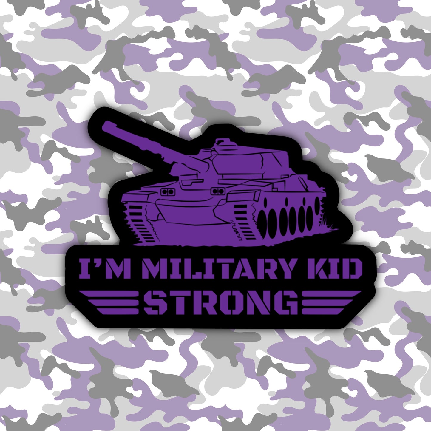 Purple Up! Military Kid Strong Vinyl Sticker